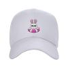 Cute Rabbit Swimming Baseball Cap for Men Women Hat Adjustable Truck Driver Baseball Caps Dad Hats White view 1