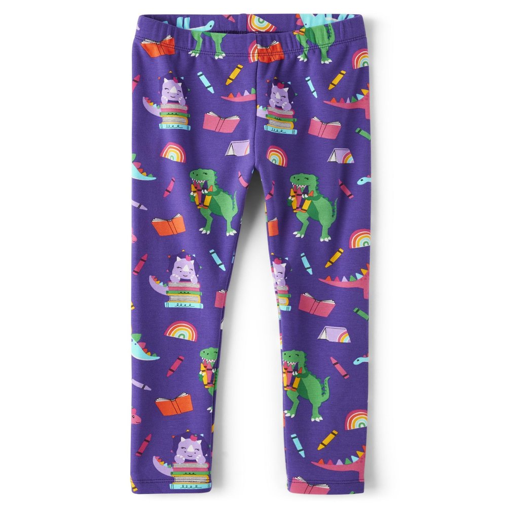 Gymboree and Toddler Pattern Leggings,Purple Dino,12