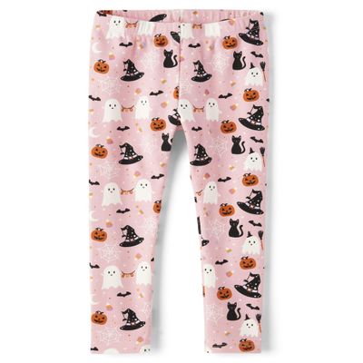 Gymboree and Toddler Fall and Holiday Leggings,Pink Cats n Ghost,12-18 Months