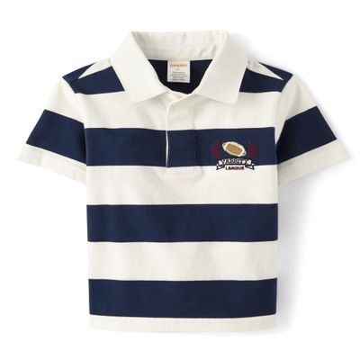 Gymboree,and Toddler Short Sleeve Polo Shirt,Varsity Stripe,6