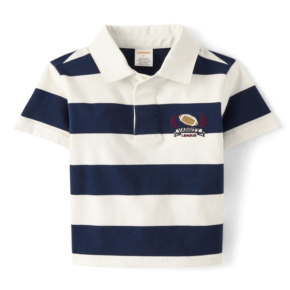 Gymboree,and Toddler Short Sleeve Polo Shirt,Varsity Stripe,6