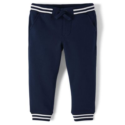 Gymboree and Toddler Fleece Jogger Sweatpants,Striped Tidal,4T