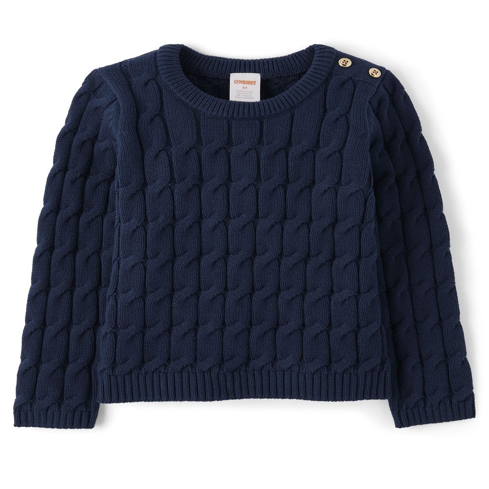 Gymboree,and Toddler Long Sleeve Cable Knit Sweaters,Dark Blue,6