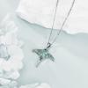URONE Manta Ray Necklace 925 Sterling Silver Stingray Pendant With Abalone Shell Ocean Sea Animal Jewelry Gift view 3