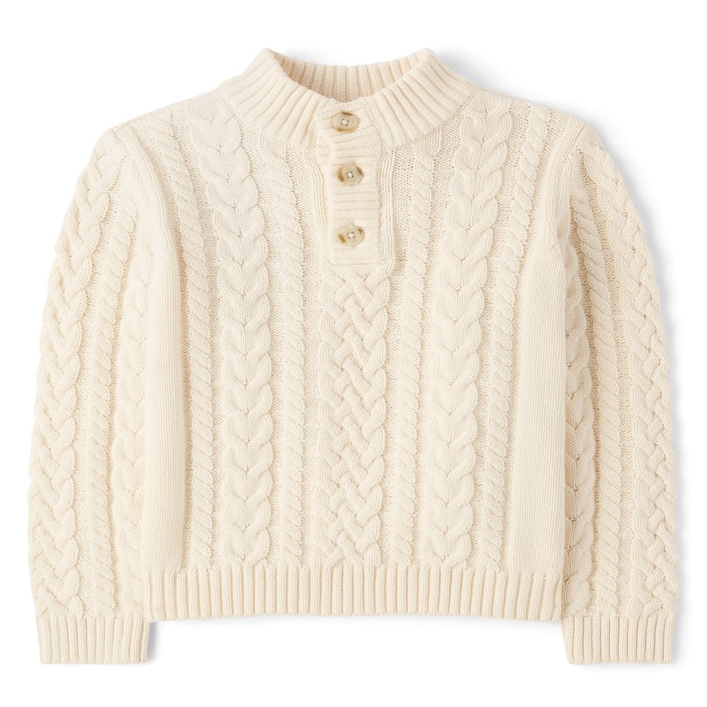 Gymboree,and Toddler Long Sleeve Cable Knit Sweaters,Halo White,10