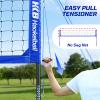 Haokelball Outdoor Portable Heavy Duty Volleyball Net Set for Backyard with Adjustable Height Poles, Anti-Sag System, Volleyball, Pump, Boundary Line and Carry Bag view 2