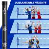 Haokelball Outdoor Portable Heavy Duty Volleyball Net Set for Backyard with Adjustable Height Poles, Anti-Sag System, Volleyball, Pump, Boundary Line and Carry Bag view 4