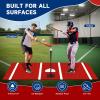 Baseball Hitting Mat Pro Batting Cage Mat 12X6 Antislip TPR Rubber Backing with Home Plate for Baseball Softball Training Indoor and Outdoor view 4