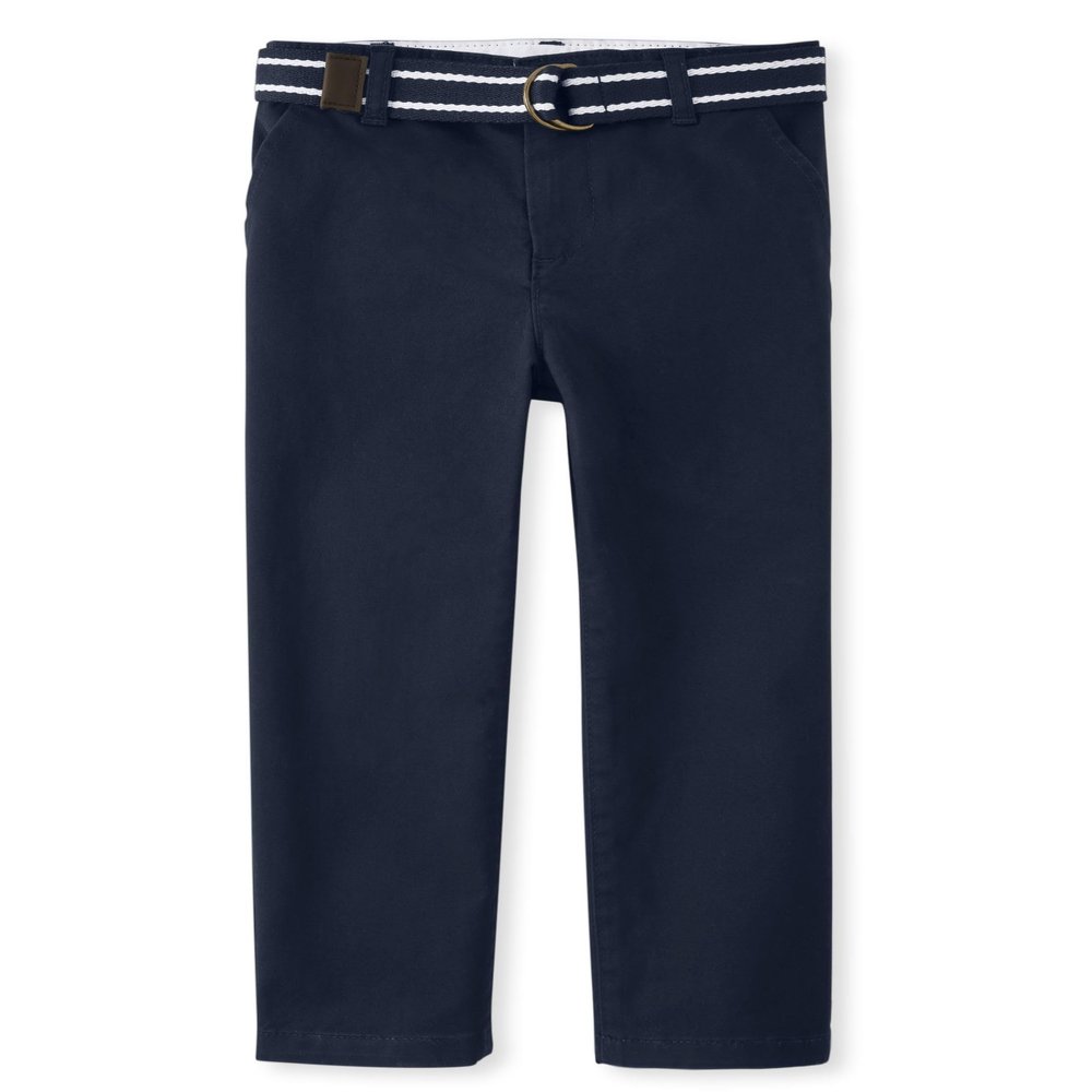 Gymboree and Toddler Belted Chino Pants,Navy,7