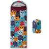Axolotl Colorful Cats 3 Season Warm & Cool Weather Pet Animal Theme Sleeping Bag for Kids, Girls & Teens - Waterproof, Lightweight for Traveling & Outdoors Camping view 1