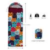 Axolotl Colorful Cats 3 Season Warm & Cool Weather Pet Animal Theme Sleeping Bag for Kids, Girls & Teens - Waterproof, Lightweight for Traveling & Outdoors Camping view 3