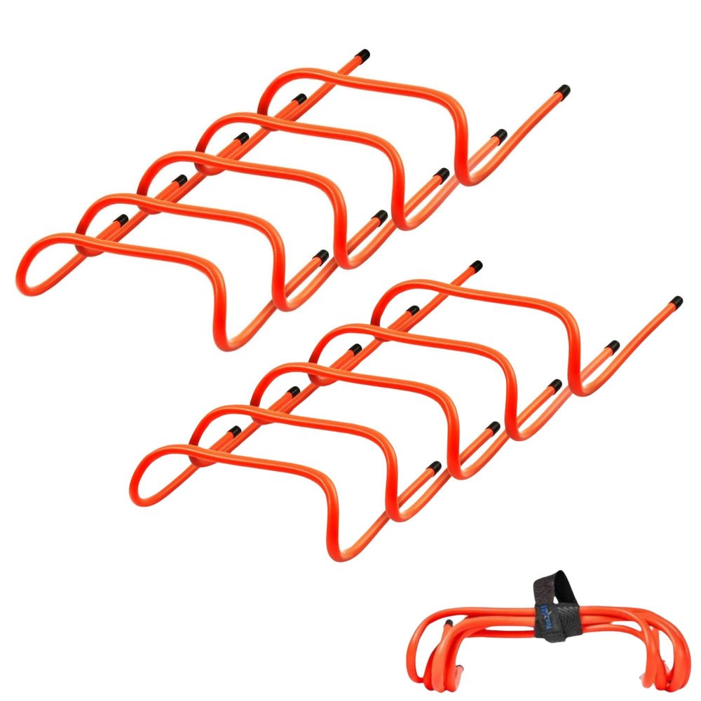 Yes4All Agility Speed Training, Agility Hurdles for Athletes, Speed and Agility Training Equipment for Soccer, Basketball, Football Hurdle Training 10 Hurdles with Carry Strap