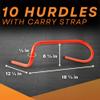 Yes4All Agility Speed Training, Agility Hurdles for Athletes, Speed and Agility Training Equipment for Soccer, Basketball, Football Hurdle Training  10 Hurdles with Carry Strap view 2