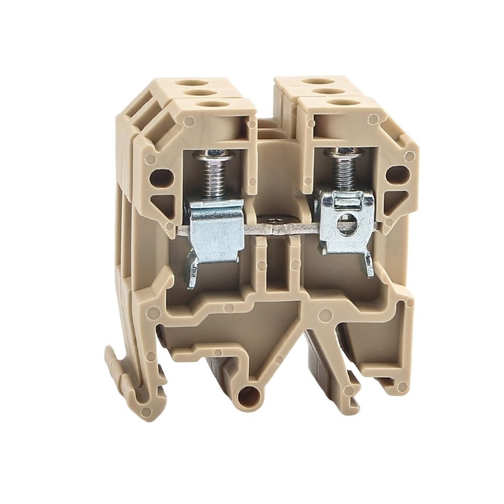 QBDJHWBT SAK-6EN Din Rail Terminal Blocks 10Pcs Connector Screw Connection SAK6EN Wire Conductor