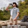 TACVASEN Men's Sun Swim Shirts UPF 50+ SPF UV Protection Quick Dry Fit Lightweight Cooling Hiking Fishing Short Sleeve Grey view 3