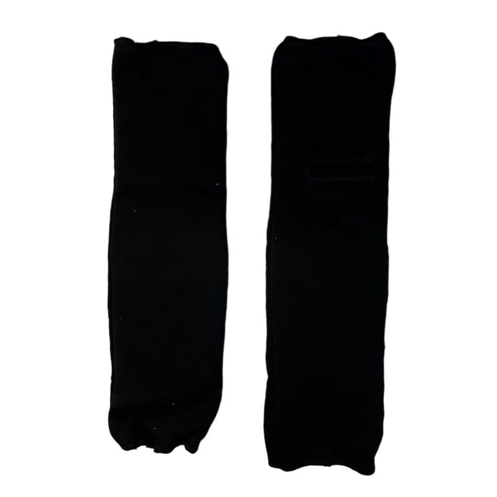 Aymzbd Shin Instep Guards Leg Guards for Men Women Elastic Cloth Karate Protective Gear Calf Guards for Taekwondo Boxing Training, Black S