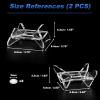 2 Pcs Basketball Ball Display Stand Sports Ball Desk Holder Rack, Reversible Holds Large or Small Ball for Storage & Displaying Basketball Soccer Football Rugby Baseball Tennis Golf Ball (Clear) view 2