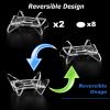 2 Pcs Basketball Ball Display Stand Sports Ball Desk Holder Rack, Reversible Holds Large or Small Ball for Storage & Displaying Basketball Soccer Football Rugby Baseball Tennis Golf Ball (Clear) view 4