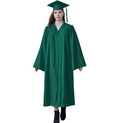 Matte Graduation Cap and Gown 2024 Set Bulk with Bachelor's Degree Tassel Hat & Cape Robe Set for High School & College Green