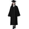Matte Graduation Cap and Gown 2024 Set Bulk with Bachelor's Degree Tassel Hat & Cape Robe Set for High School & College Black view 2