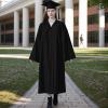 Matte Graduation Cap and Gown 2024 Set Bulk with Bachelor's Degree Tassel Hat & Cape Robe Set for High School & College Black view 3