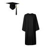 Matte Graduation Cap and Gown 2024 Set Bulk with Bachelor's Degree Tassel Hat & Cape Robe Set for High School & College Black view 4