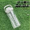 GERRIT 1500ML2000ML Water Bottle with Straw and 2-in-1 Lid - Motivational Bottle with Time Mark - Fitness Bottle with Straw - Water Bottle with Time for Drinking, Reusable Sports Bottle (Black) view 3