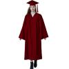 Matte Graduation Cap and Gown 2024 Set Bulk with Bachelor's Degree Tassel Hat & Cape Robe Set for High School & College Wine Red view 1