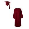 Matte Graduation Cap and Gown 2024 Set Bulk with Bachelor's Degree Tassel Hat & Cape Robe Set for High School & College Wine Red view 3