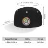 Seal of Milwaukee, Wisconsin Snapback Hat Flat Bill Hat Baseball Cap for Men Women Flat Brim Hats White view 4