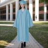 Matte Graduation Cap and Gown 2024 Set Bulk with Bachelor's Degree Tassel Hat & Cape Robe Set for High School & College Sky Blue view 2