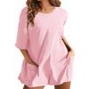 Yozazzy Womens Athletic Tee Rompers Hot Shot One Piece Shorts Casual Baggy Jumpsuits Workout Overall Trendy Outfits(Pink-M) view 3