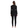 AFAVOM Muslim Swimsuits for Women Islamic Modest Bathing Suit Sun Protection Long Sleeve Rash Guard Dress Full Cover Burkini Swimwear Conservative Swimming Suit Top + Pants + Hijab Cap Black XXL view 4
