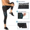 LNFINTDO 3/4 Compression Pants for Men with Pockets Capri Sports Legging Basketball Running Tights Cool Dry Workout Baselayer view 3