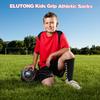 ELUTONG Kids Grip Soccer Socks Anti Slip Football Athletic Sports Crew Socks for 4-16 Years Youth Boys Girls (New Upgrade) view 3