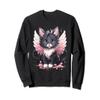 black cat with wings japanese anime kawaii otaku Sweatshirt view 1