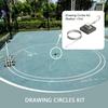 AUTUMFLATGAO Road Line Marking Drawing Machine, Hand Push Tape Sticking Machine, with Drawing Circle Kit, Marking Kit for Basketball Court/Road Warning view 4