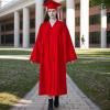 Matte Graduation Cap and Gown 2024 Set Bulk with Bachelor's Degree Tassel Hat & Cape Robe Set for High School & College Red view 2