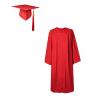 Matte Graduation Cap and Gown 2024 Set Bulk with Bachelor's Degree Tassel Hat & Cape Robe Set for High School & College Red view 3