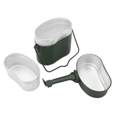 3 in 1 Aluminum Camp Pot, Aluminium Insulated Food Container with Portable Handle Large Capacity Leakproof Lunch Containers for Camping Travel