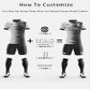 ORKY Kids Customize Soccer Jersey with Short, Boys Girls Personalized Name Team Outfit, Custom Made Futbol Uniform (White 120cm) view 3
