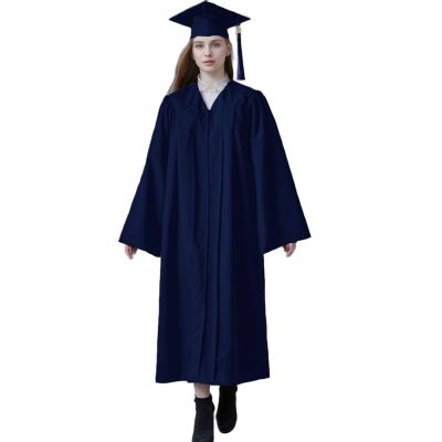 Matte Graduation Cap and Gown 2024 Set Bulk with Bachelor's Degree Tassel Hat & Cape Robe Set for High School & College Navy