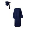 Matte Graduation Cap and Gown 2024 Set Bulk with Bachelor's Degree Tassel Hat & Cape Robe Set for High School & College Navy view 3