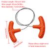 SEIWEI 2PCS Outdoor Survival Saw Wire Steel Wire Rope with Handle Cutting Tool Cutting Steel Chain for Wood Camping Hiking Hunting (Black) view 2