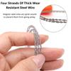 SEIWEI 2PCS Outdoor Survival Saw Wire Steel Wire Rope with Handle Cutting Tool Cutting Steel Chain for Wood Camping Hiking Hunting (Black) view 3