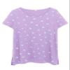 WOOXIO Women's Maternity Shirts Short Sleeve Split Hem Pregnancy Tops Clothes Purple Horse,M view 3