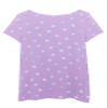 WOOXIO Women's Maternity Shirts Short Sleeve Split Hem Pregnancy Tops Clothes Purple Horse,M view 4