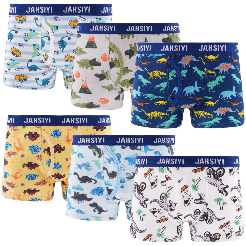 Toddler Underwear Boys Size 4T Trex Boxer Briefs 100% Cotton Trunks Kids Boxers Shorts Underpants Dinosaur Undies Age 4 Years Undergarments XS Panties Clothes