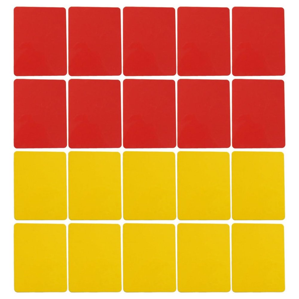 Anneome 20pcs Professional Soccer Referee Kit Red Yellow Cards Football Accessories Multi-Function Soccer Judge Cards