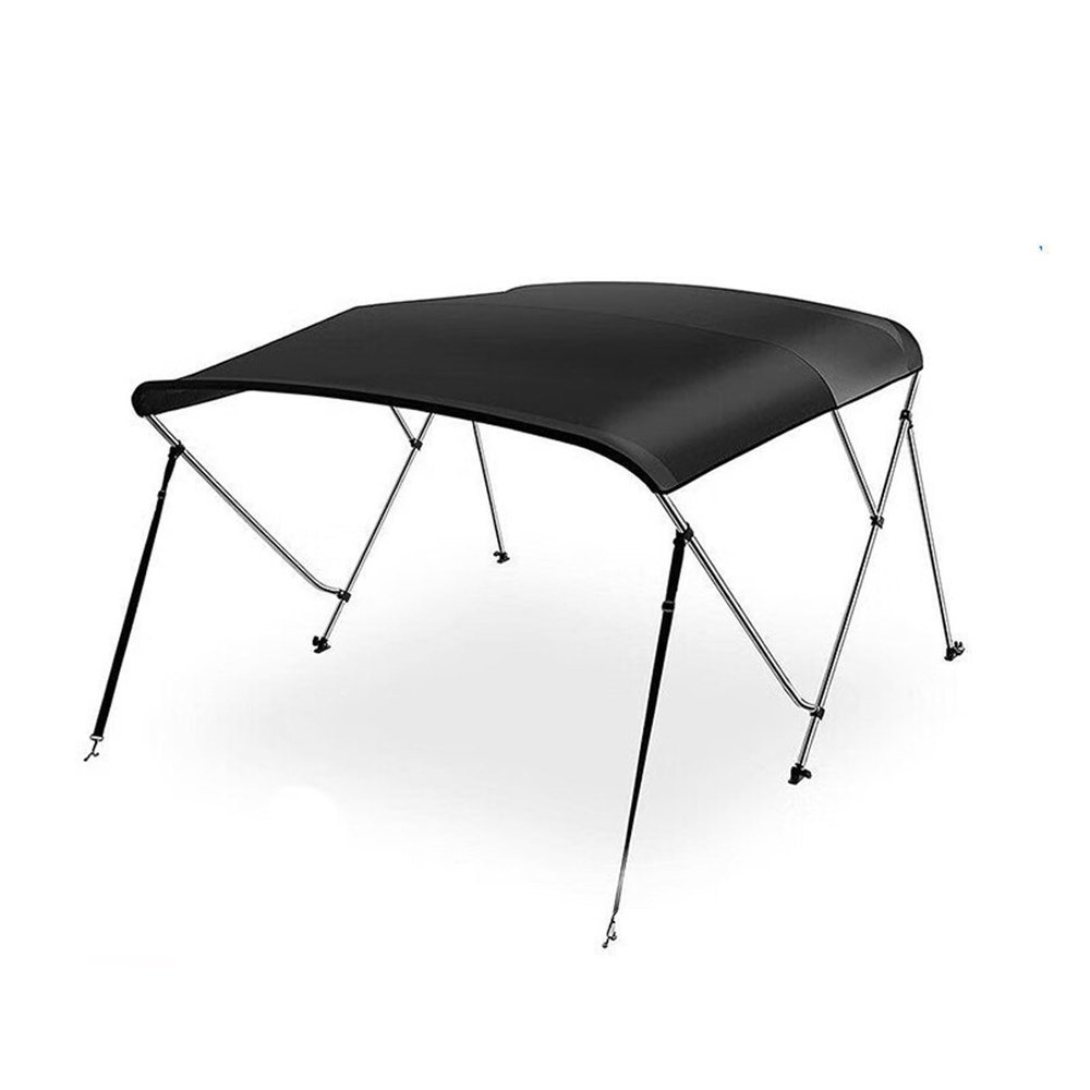 Bimini Top with FrameWaterproof Boat Bimini Top Cover - 85-90" W 4 Bow Bimini Top Canvas Sun Shade Aluminum Frame Tubes, Straps & Rear Support Poles, Storage Boot (Size : 4 Bow 96" L x 54" H x 85"-9
